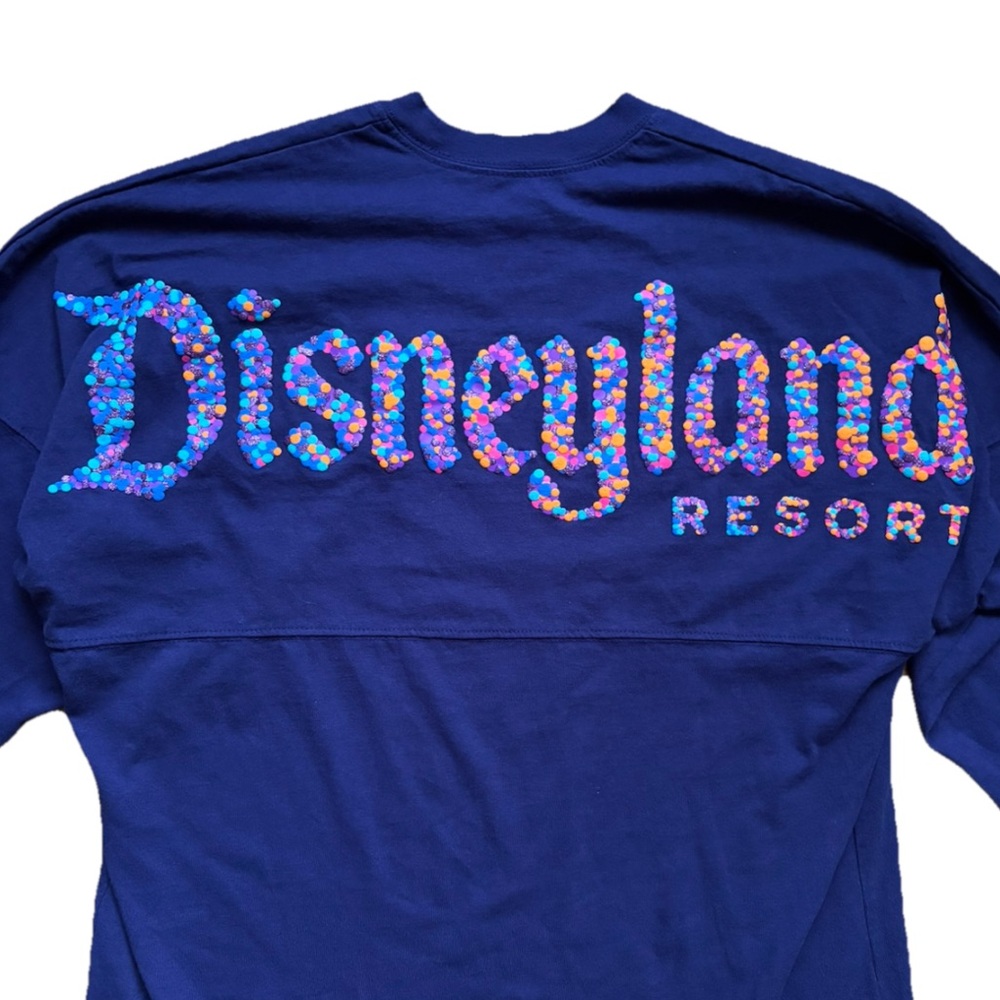 Disneyland Resort Parks Top Medium Castle Spirit Jersey Puff Confetti Purple - Picture 4 of 8